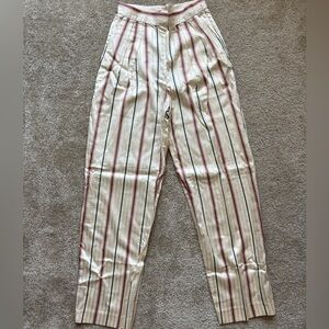 NWT H&M High Waisted Satin Striped Pants - Size: 2
